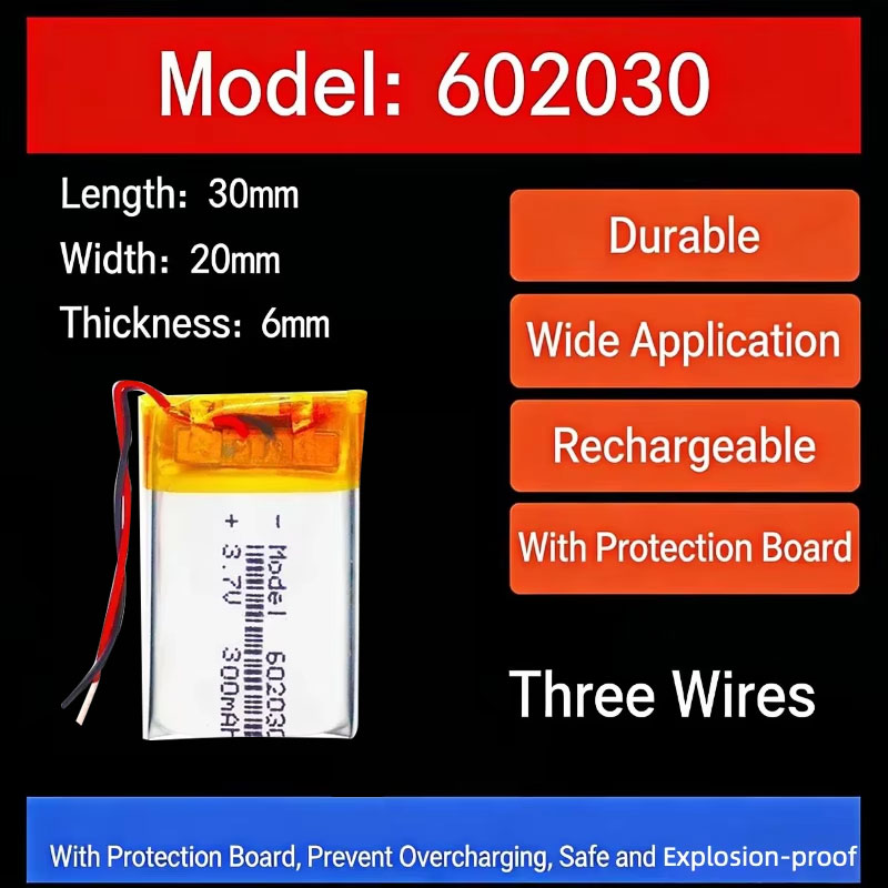 Smartwatch Watches Smart - 3.7V 300mAh 602030 리튬 배터리 무선