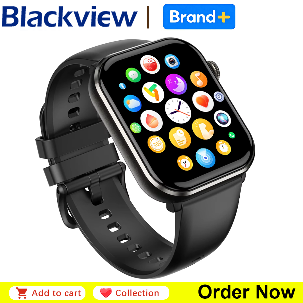 Smartwatch Square Watches For Men - Blackview R60 블루투스 통화 스마트워치 1.96''