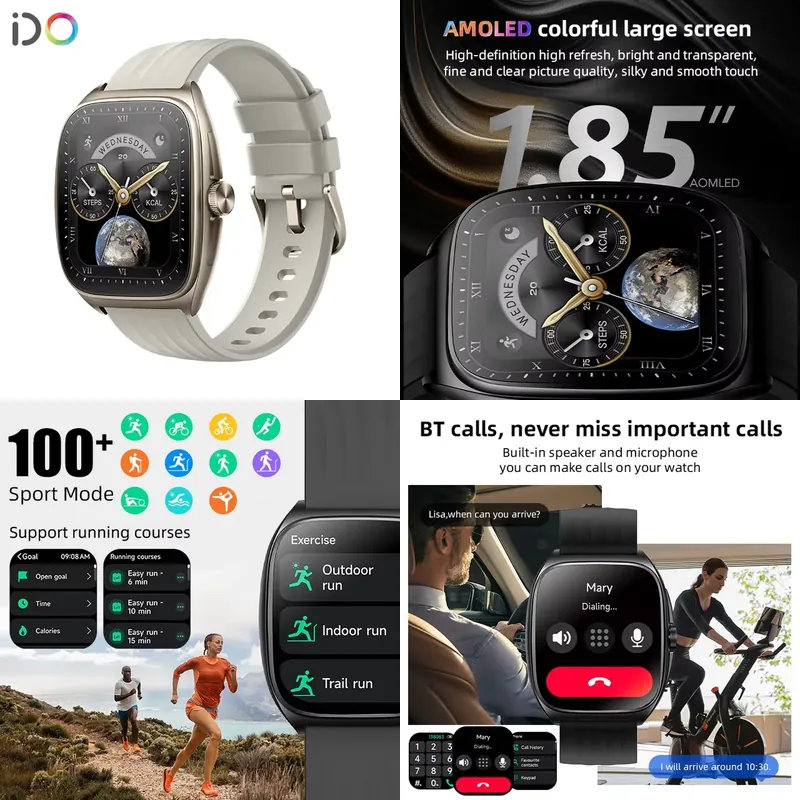 2025 패션 남성 스마트워치 제조업체 1.85인치 A - Smartwatch Watches Smart 리뷰 및 가격