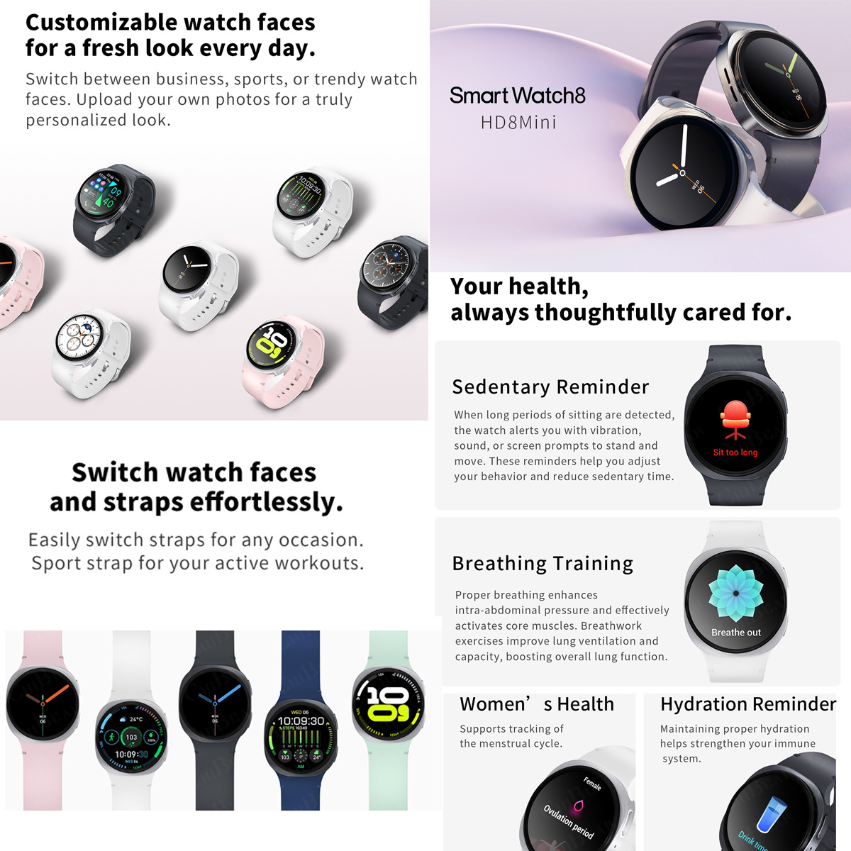 2026년 신형 시계 8 미니 GPS 트랙 스마트워치  - Smartwatch Health Watches For Men 리뷰 및 가격