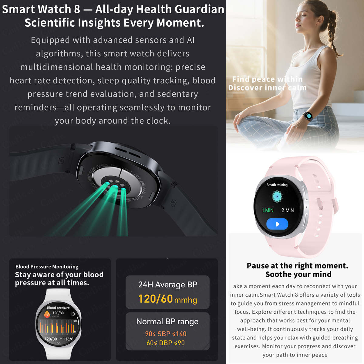 2026년 신형 시계 8 미니 GPS 트랙 스마트워치  - Smartwatch Health Watches For Men 리뷰 및 가격