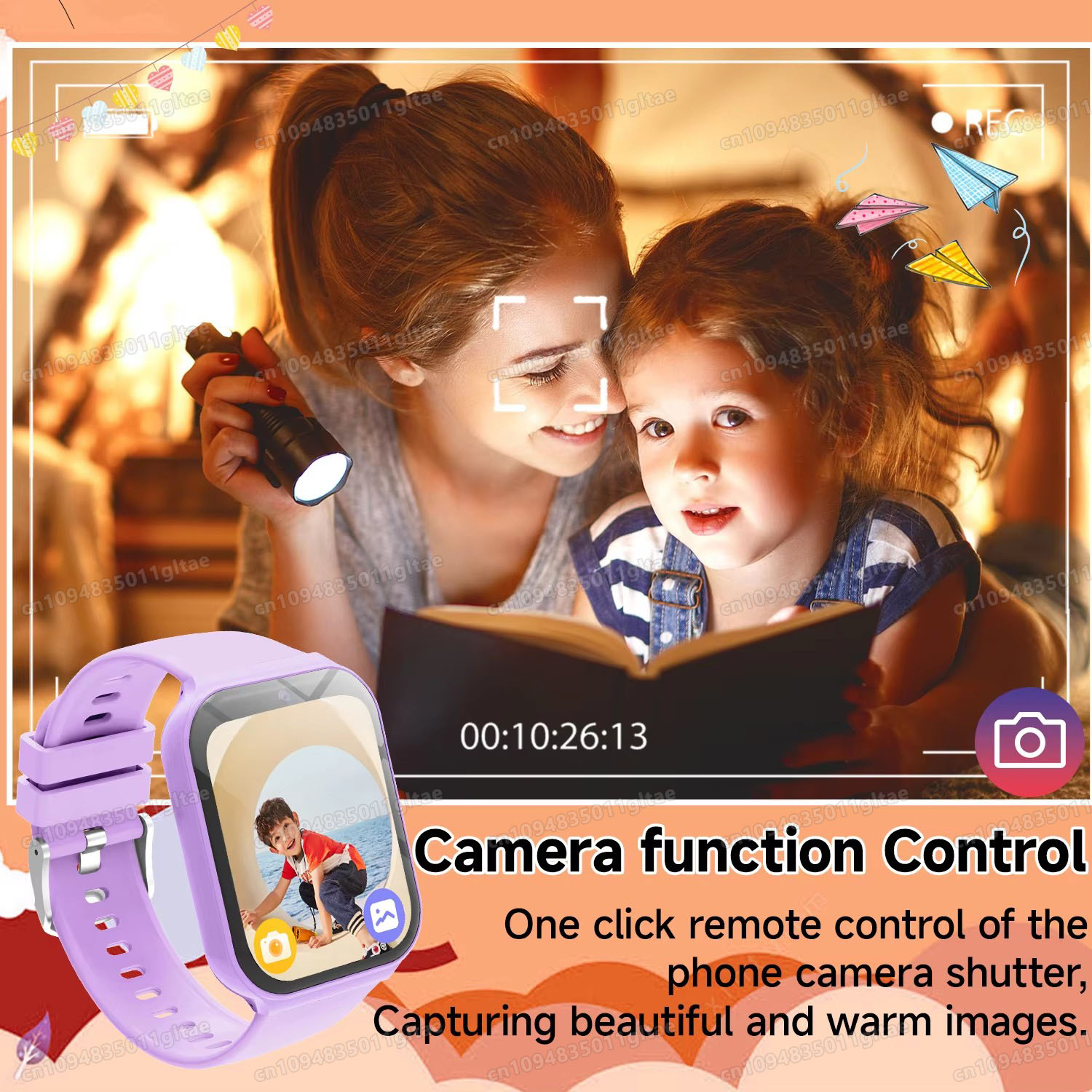 어린이용 새로운 스마트워치 HD 카메라 플래시라이트 학 - Smartwatch Watches Birthday Gift For Girls 리뷰 및 가격