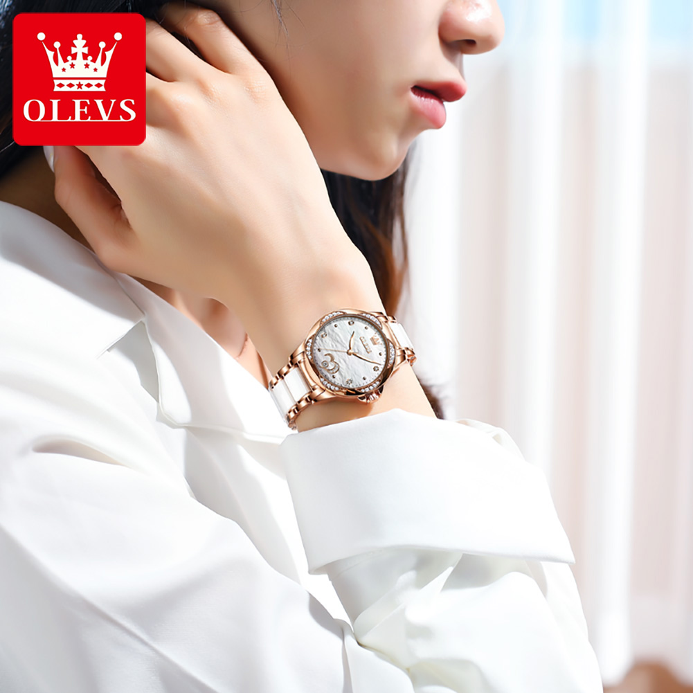 OLEVS 6631 우아한 여성용 시계 세라믹 스트랩  - Ladies Fashion Watch 리뷰 및 가격