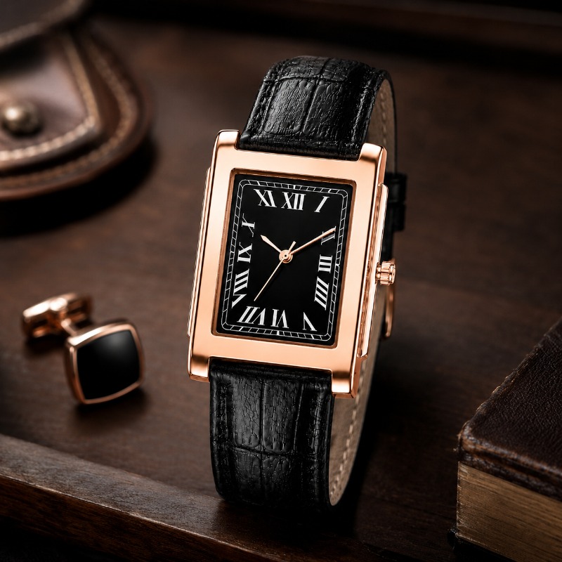 클래식 비즈니스 남성용 시계 사각형 로마 숫자 다이얼  - Smartwatch Square Watches For Men 리뷰 및 가격