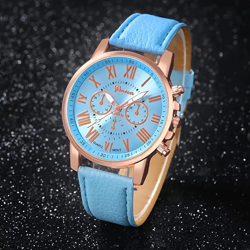 우아한 로즈골드 스카이블루 러브 스톤 콤보 시계 세트  - Ladies Fashion Watch 리뷰 및 가격