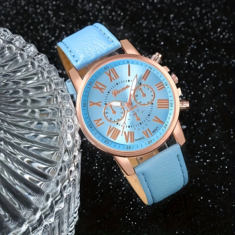 우아한 로즈골드 스카이블루 러브 스톤 콤보 시계 세트  - Ladies Fashion Watch 리뷰 및 가격