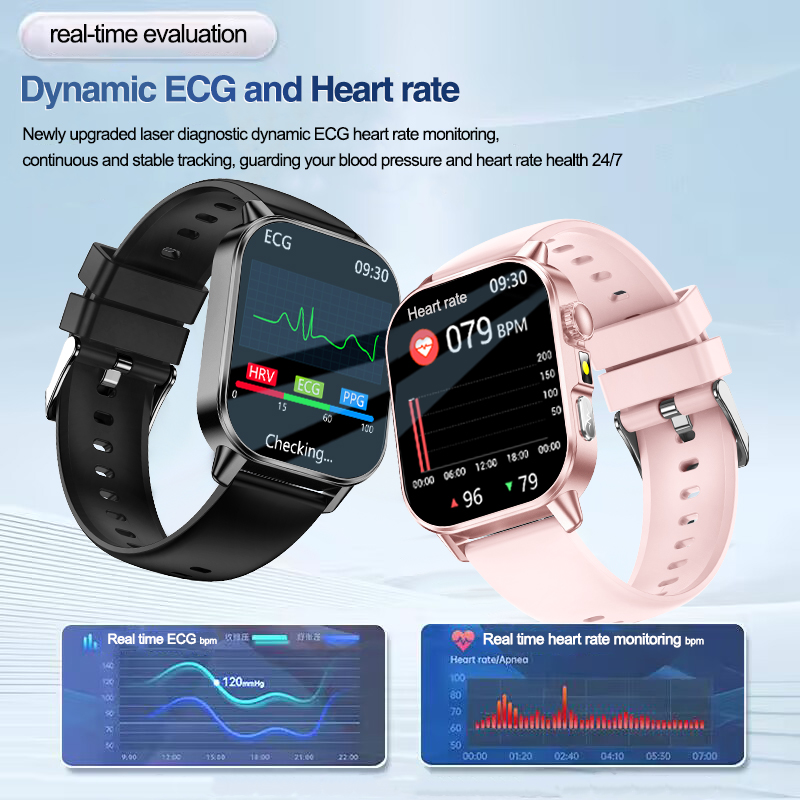 새로운 간호용 스마트워치 남성용 ECG 혈압 요산 혈중 - Smartwatch Health Watches For Men 리뷰 및 가격