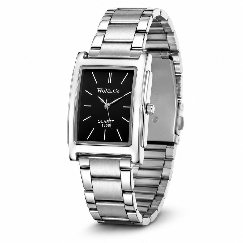 비즈니스 남성용 시계 패션 사각 다이얼 스테인리스 스틸 - Smartwatch Square Watches For Men 리뷰 및 가격