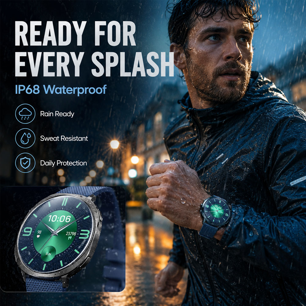 새로운 스마트워치, 피트니스 추적, 음성 비서, IP6 - Smartwatch Health Watches For Men 리뷰 및 가격