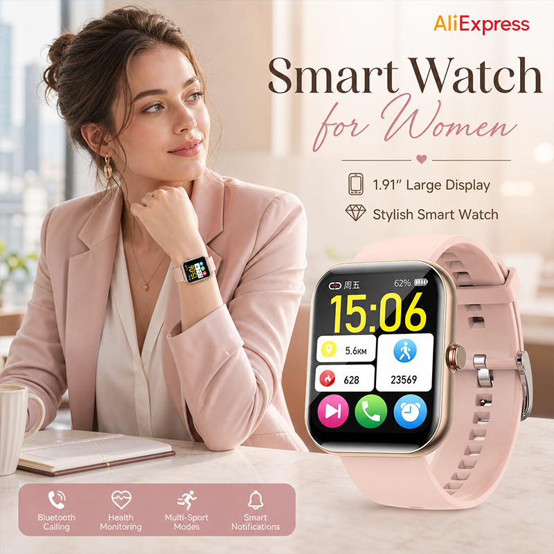 여성용 스마트워치 BT 통화 심박수 수면 모니터링 IP - Smartwatch Sports Watches For Women 리뷰 및 가격