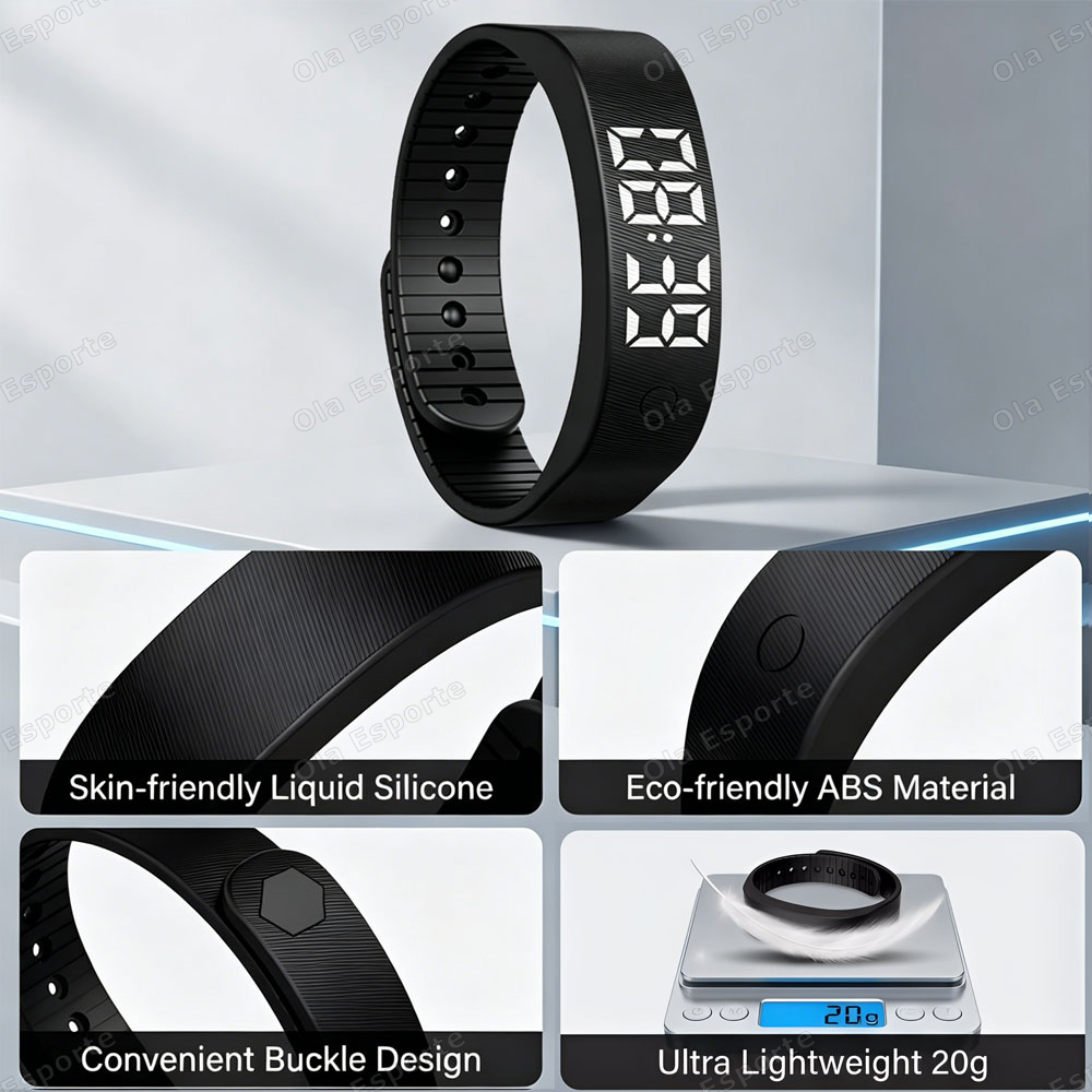 진동 알람 시계 시계 무소음 깨우기 스마트 팔찌 남녀  - Smartwatch Square Watches For Men 리뷰 및 가격