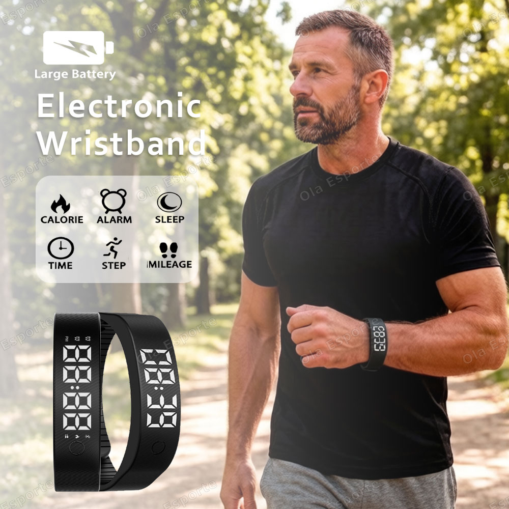 진동 알람 시계 시계 무소음 깨우기 스마트 팔찌 남녀  - Smartwatch Square Watches For Men 리뷰 및 가격
