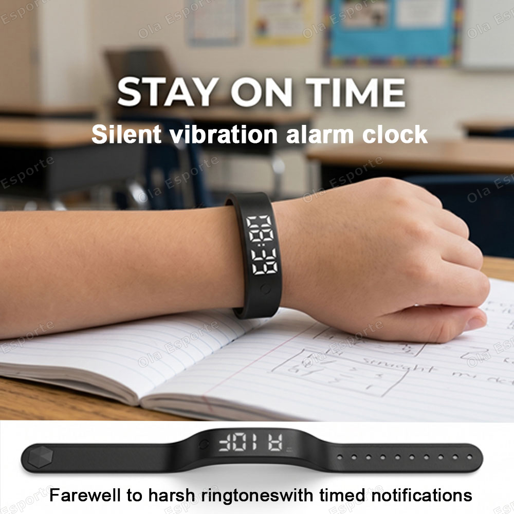 진동 알람 시계 시계 무소음 깨우기 스마트 팔찌 남녀  - Smartwatch Square Watches For Men 리뷰 및 가격