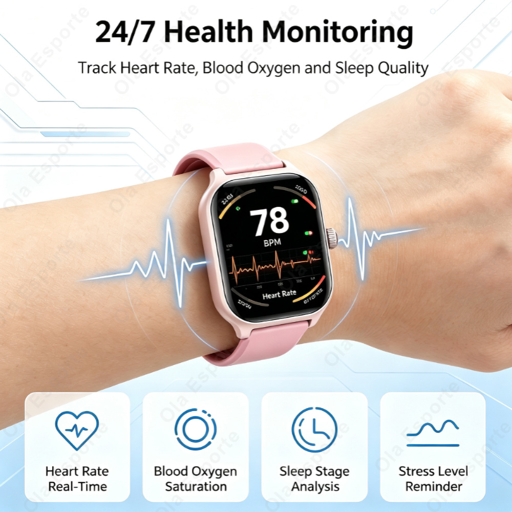스마트 워치 플러스 남녀공용 풀 터치 스크린 스포츠 피 - Smartwatch Sports Watches For Women 리뷰 및 가격