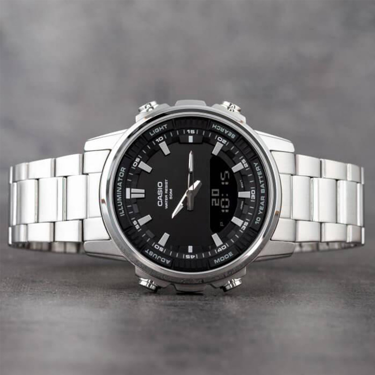 카시오 AMW‑880D |   스테인리스 스틸 남성용  - Smartwatch Casio Watches For Men 리뷰 및 가격